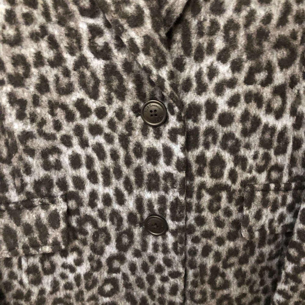 GCBG MAXAZRIA Womens Midweight Blue-Leopard Overcoat Sz, Medium - Picture 9 of 14